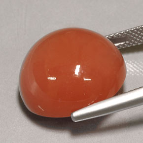 Pietra di luna naturale arancione da 20,38 ct, trasparente, trasparente/traslucido