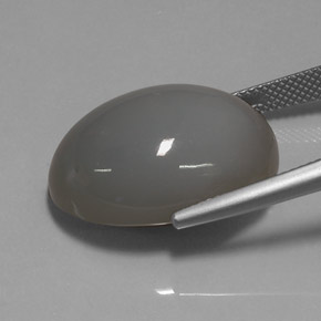 Pietra di luna color fumo naturale da 24.44 ct, Trasparente, Trasparente/Traslucido