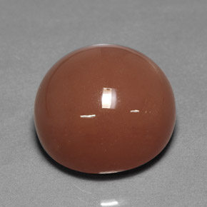 Pietra di luna naturale arancione da 17,08 ct, taglio rotondo, opaco