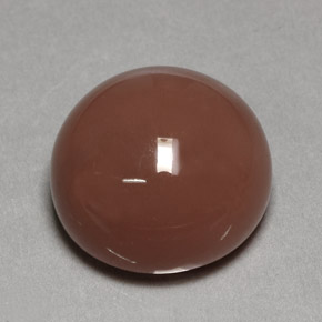 Pietra di luna naturale marrone da 21,81 ct, taglio rotondo, opaco