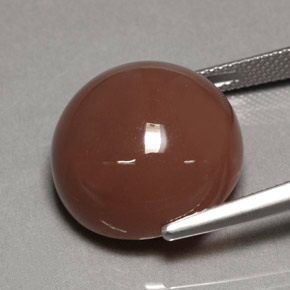 Pietra di luna naturale marrone da 21,81 ct, taglio rotondo, opaco