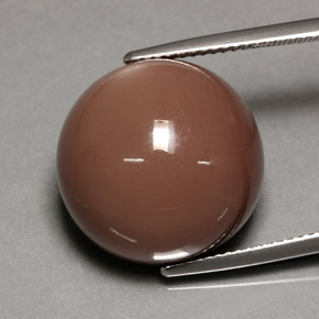 Pietra di luna naturale marrone da 23,20 ct, taglio rotondo, opaco