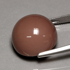 Pietra di luna naturale marrone da 23,20 ct, taglio rotondo, opaco