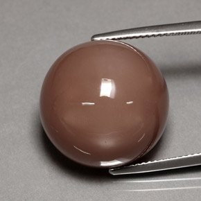 Pietra di luna naturale arancione da 26,55 ct, taglio rotondo, opaco