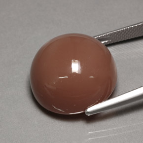Pietra di luna naturale arancione da 26,55 ct, taglio rotondo, opaco