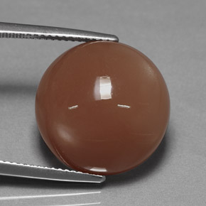 Pietra di luna naturale arancione da 22,69 ct, taglio rotondo, opaco