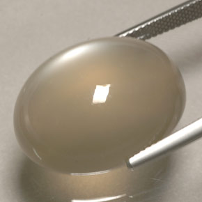 Pietra di luna color fumo naturale da 30,52 ct, trasparente, trasparente/traslucido