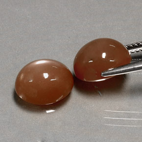 Pietra di luna naturale arancione da  ct, taglio ovale, traslucido