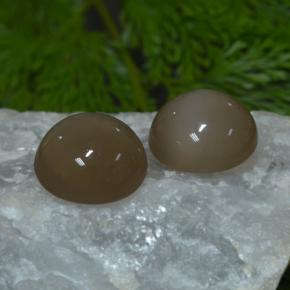 Pietra di luna naturale marrone da 33,03 ct, taglio rotondo, traslucido
