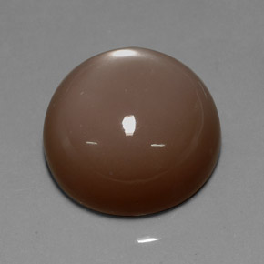 Pietra di luna naturale marrone da 33,72 ct, taglio rotondo, opaco
