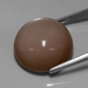 Pietra di luna naturale marrone da 33,72 ct, taglio rotondo, opaco