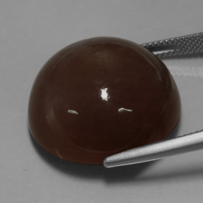 Pietra di luna naturale marrone da 37,22 ct, taglio rotondo, traslucido