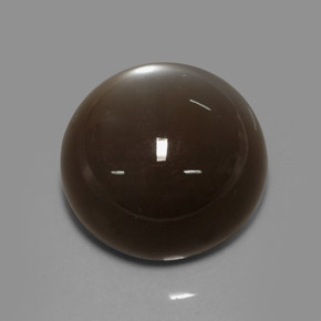 Pietra di luna naturale marrone da 30,64 ct, taglio rotondo, traslucido
