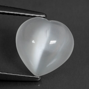 Pietra di luna naturale bianco da 2,22 ct, trasparente, trasparente/traslucido