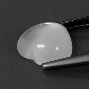Pietra di luna naturale bianco da 2,22 ct, trasparente, trasparente/traslucido