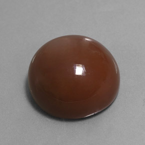 Pietra di luna naturale marrone da 20,66 ct, taglio rotondo, opaco