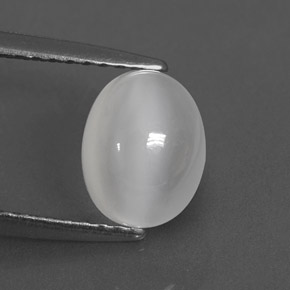 Pietra di luna naturale bianco da 1,55 ct, taglio ovale, trasparente