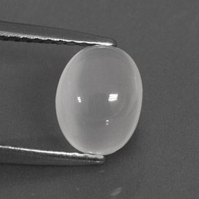 Pietra di luna naturale bianco da 1,46 ct, trasparente, trasparente/traslucido