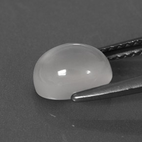 Pietra di luna naturale bianco da 1,46 ct, trasparente, trasparente/traslucido