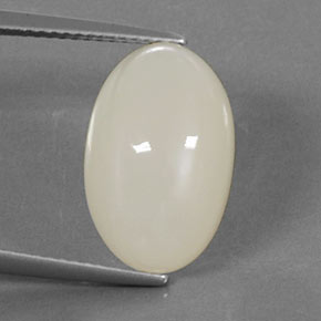 Pietra di luna naturale crema da 10,37 ct, taglio ovale, traslucido