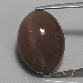 20.00ct Naturale Marrone medio Pietra di luna, Ovale, Opaco