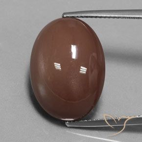 18.34ct Naturale Marrone rossastro Pietra di luna, Ovale, Opaco