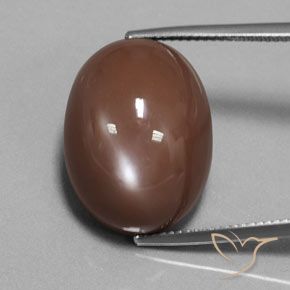 23.52ct Naturale Marrone caldo intenso Pietra di luna, Ovale, Opaco