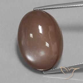22.65ct Naturale Marrone medio Pietra di luna, Ovale, Opaco