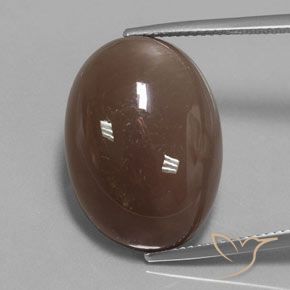 22.96ct Naturale Marrone medio Pietra di luna, Ovale, Opaco, Photo A