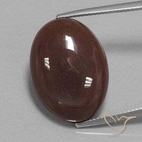 21.08ct Naturale Marrone medio Pietra di luna, Ovale, Opaco