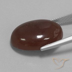 Pietra di luna Marrone medio naturale da 21.08 ct, Ovale, Opaco