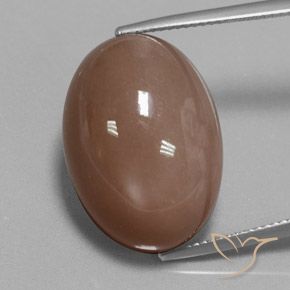 27.61ct Naturale Marrone medio Pietra di luna, Ovale, Opaco