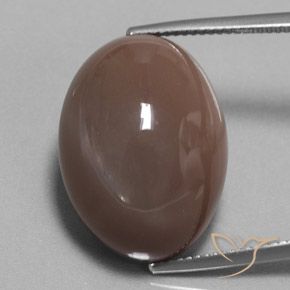 29.70ct Naturale Espresso Marrone Pietra di luna, Ovale, Opaco