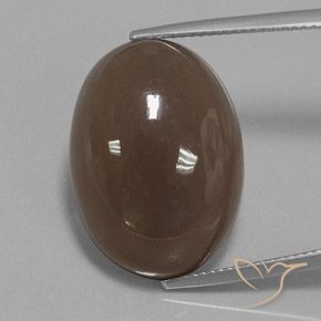 22.19ct Naturale Marrone medio Pietra di luna, Ovale, Opaco