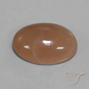 Pietra di luna Marrone medio naturale da 19.57 ct, Ovale, Traslucido