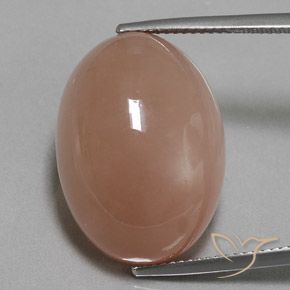 28.17ct Naturale Arancio Medio Pietra di luna, Ovale, Opaco