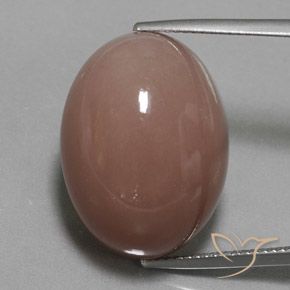 32.50ct Naturale Marrone rossastro Pietra di luna, Ovale, Opaco, Photo A