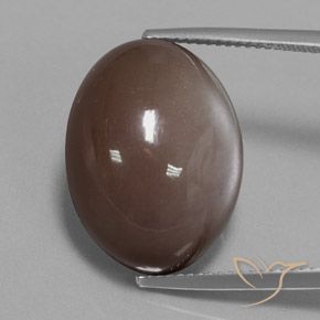 21.72ct Naturale Marrone cioccolato Pietra di luna, Ovale, Opaco