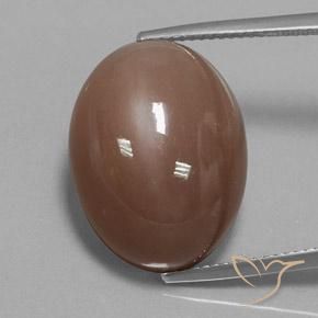 22.75ct Naturale Marrone medio Pietra di luna, Ovale, Opaco