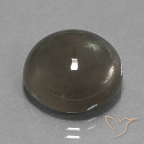 Pietra di luna Grigio Marrone naturale da 18.40 ct, Rotondo, Traslucido