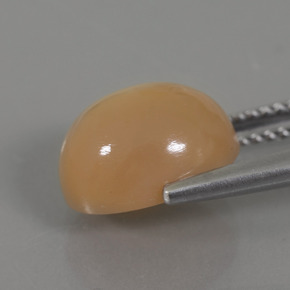 Pietra di luna Crema all'arancia dorata naturale da 4.49 ct, Taglio ovale, Trasparente