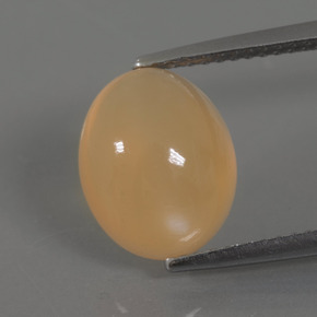 Pietra di luna naturale dorato da 3,70 ct, taglio ovale, trasparente