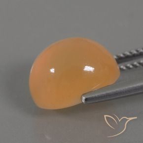 Pietra di luna Crema all'arancia dorata naturale da 5.07 ct, Ovale, Trasparente