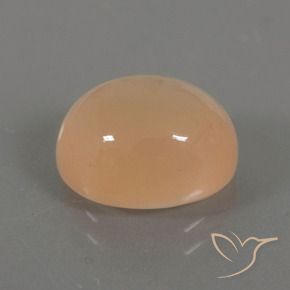 Pietra di luna Arancione-Oro medio naturale da 4.41 ct, Ovale, Trasparente