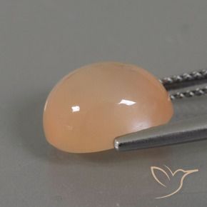 Pietra di luna Arancione-Oro medio naturale da 4.41 ct, Ovale, Trasparente
