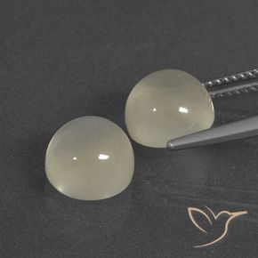 Gemme di Pietra di luna Bianco caldo naturale da 7.11 ct, Rotondo, Traslucido