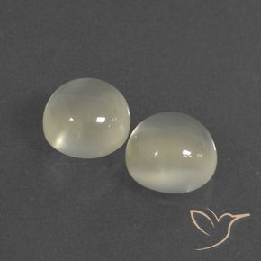 Gemme di Pietra di luna Bianco caldo naturale da 6.70 ct, Rotondo, Traslucido