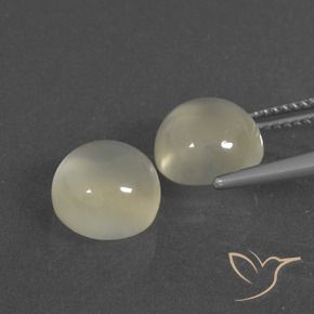 Gemme di Pietra di luna Bianco caldo naturale da 6.70 ct, Rotondo, Traslucido