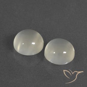 Gemme di Pietra di luna Bianco caldo naturale da 5.88 ct, Rotondo, Traslucido