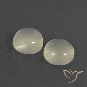 Gemme di Pietra di luna Bianco caldo naturale da 5.91 ct, Rotondo, Traslucido